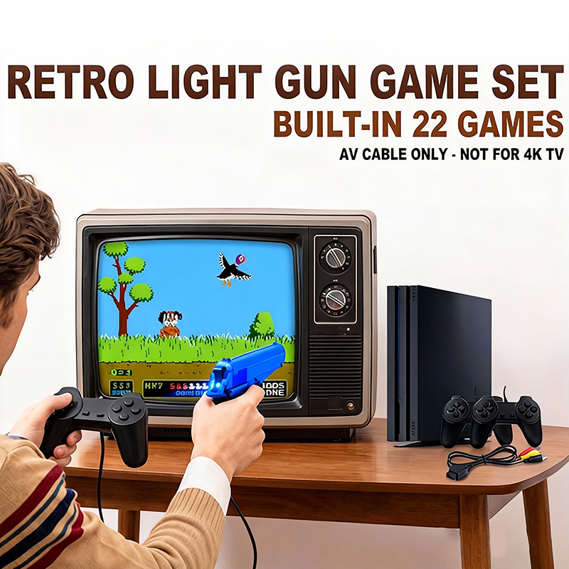 Retro Gaming Light Gun - Zestaw konsoli do gier w stylu