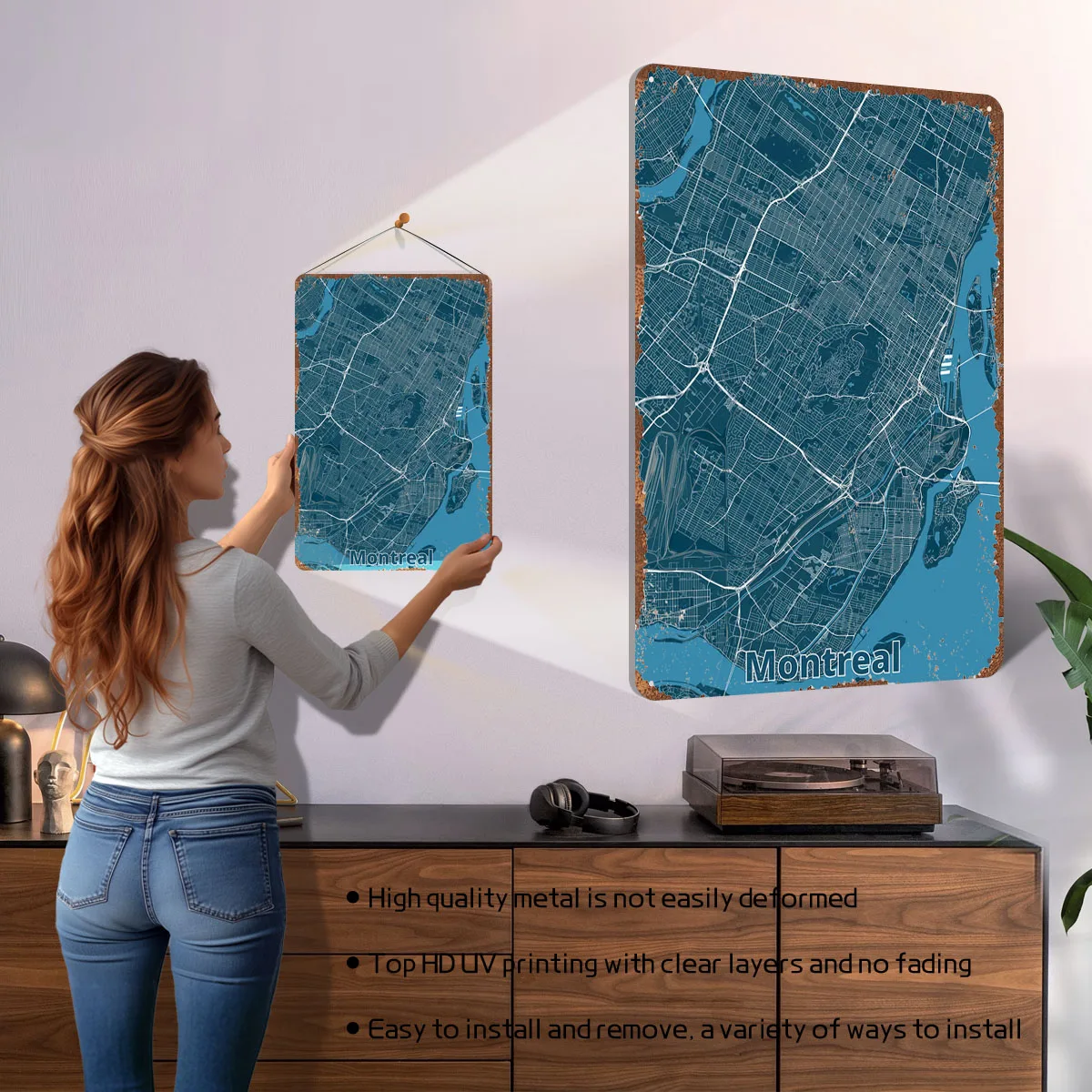 Mapa miasta Montreal, plakat,  – Retro Gaming Montreal recenzja i cena