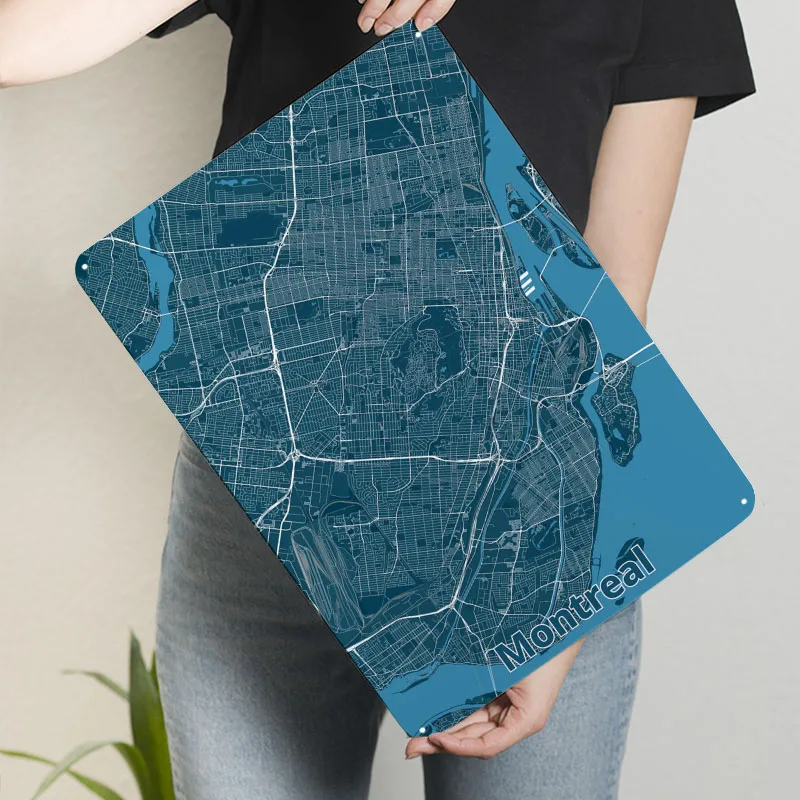 Mapa miasta Montreal, plakat,  – Retro Gaming Montreal recenzja i cena