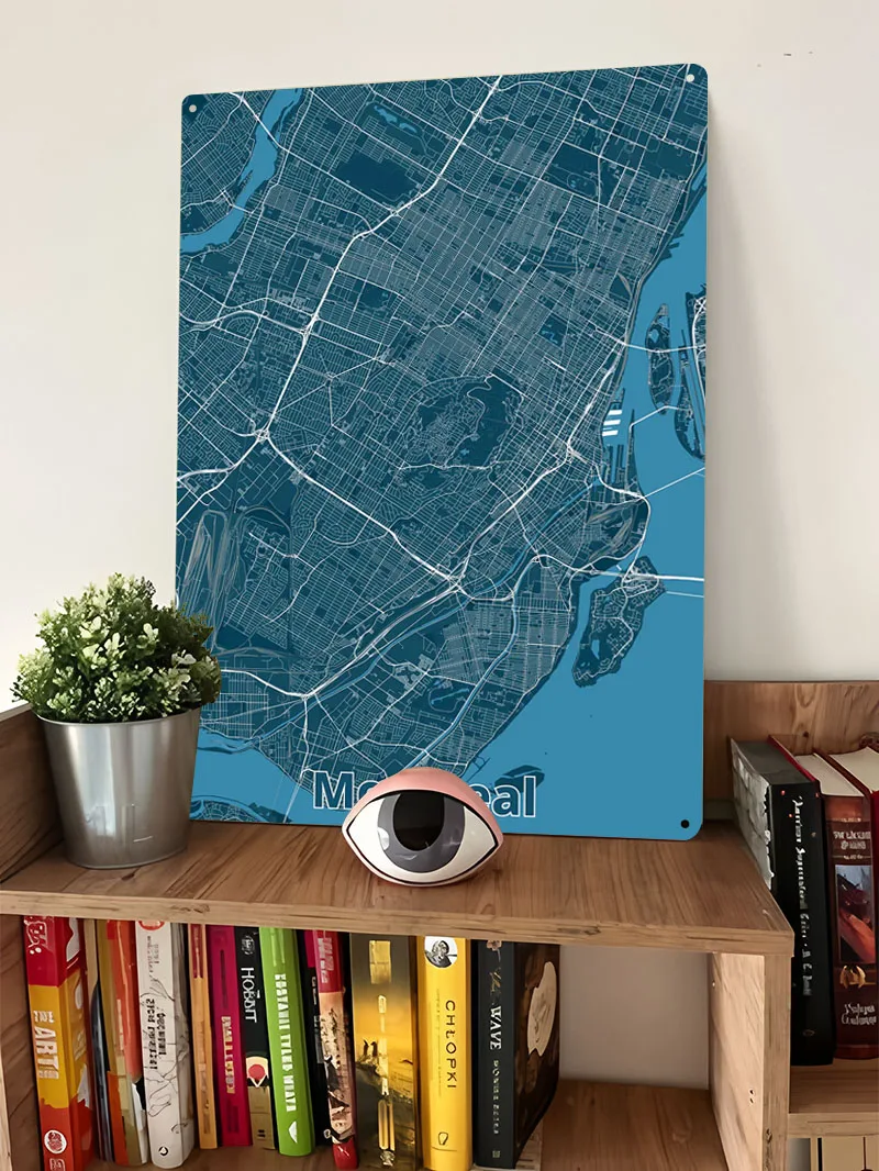 Mapa miasta Montreal, plakat,  – Retro Gaming Montreal recenzja i cena